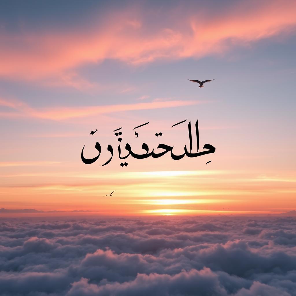 An artistic image featuring the word "بامداد" (meaning "dawn" in Persian) beautifully written in elegant calligraphy