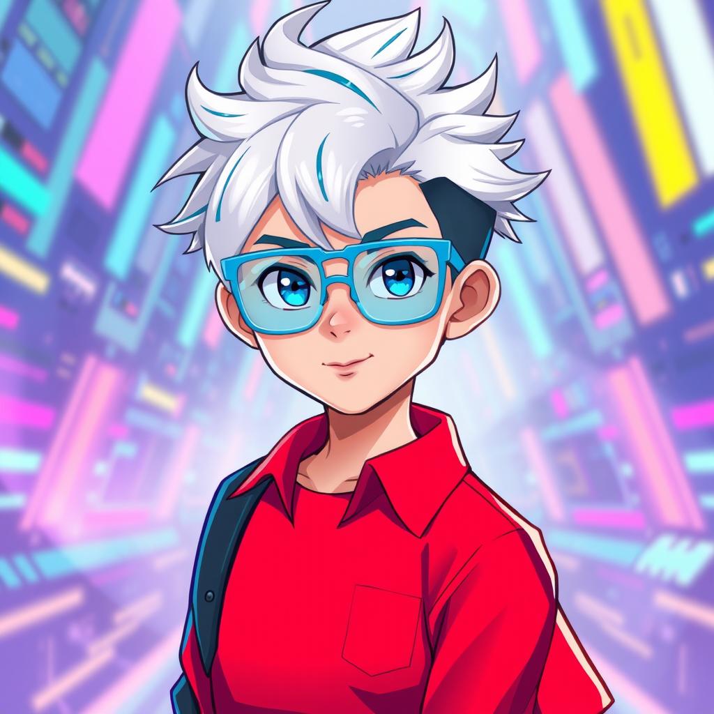 A futuristic boy character with a modern style