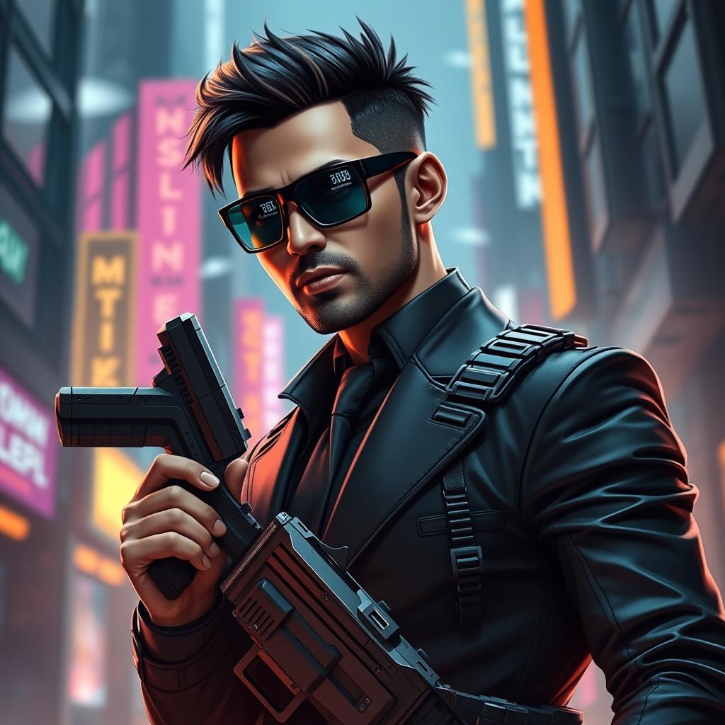 A character named Agent Ali, portrayed as a confident and skilled secret agent