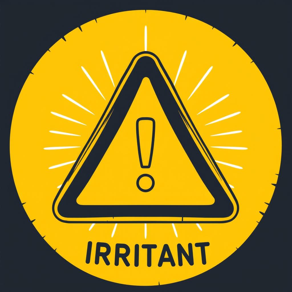 A vibrant and eye-catching illustration of the hazard sign for Irritant
