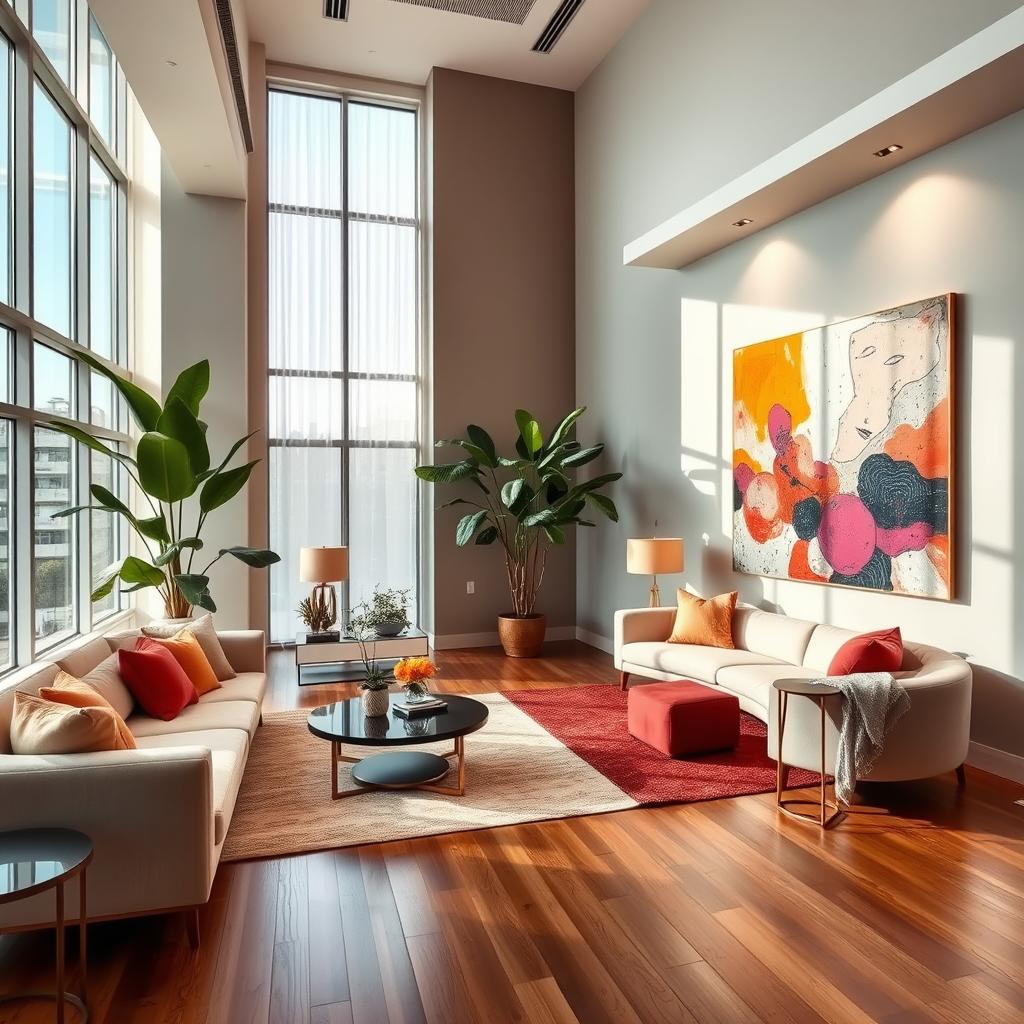 A beautifully designed interior space featuring modern and elegant elements