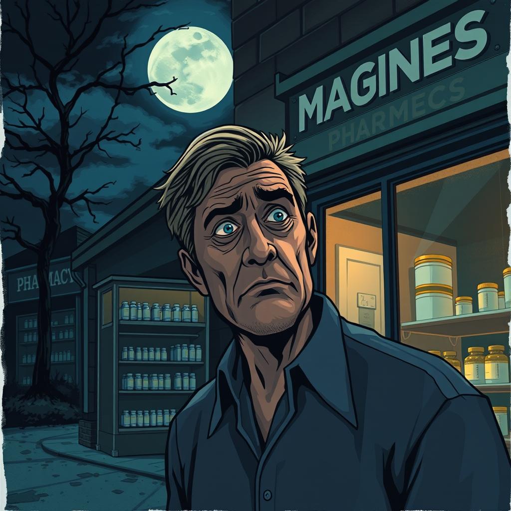 A dramatic and emotional scene depicting Mr