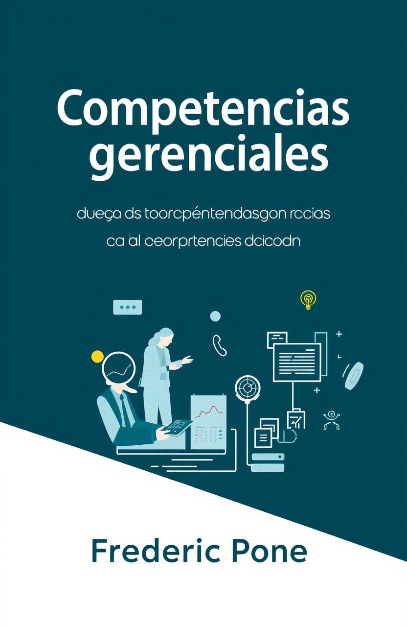 A book cover design for the title 'Competencias gerenciales'