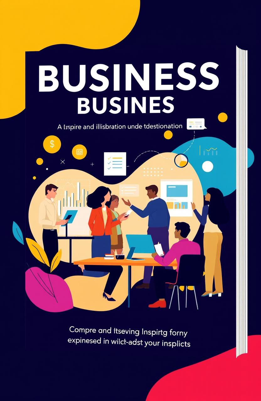 A modern, friendly, and engaging illustration for a business book cover