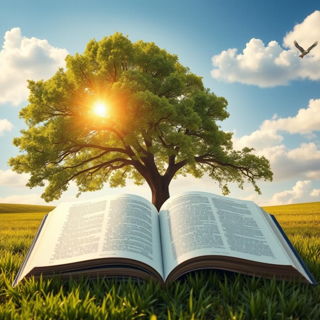 A serene and contemplative scene that embodies the concepts of God, life, and wisdom