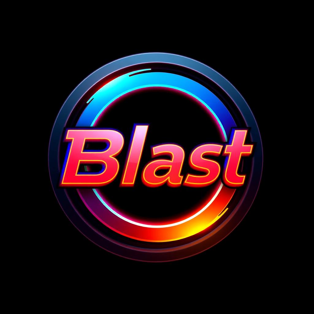 A high-quality 3D logo design featuring a circular shape with the word "Blast" prominently showcased within the circle