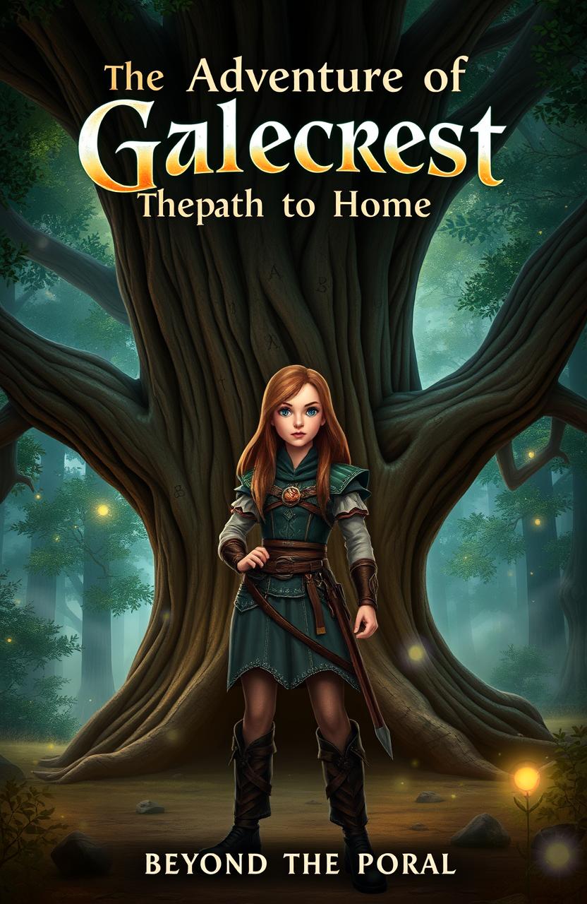 Create a mystical and adventurous cover image for 'The Galecrest: The path to home'