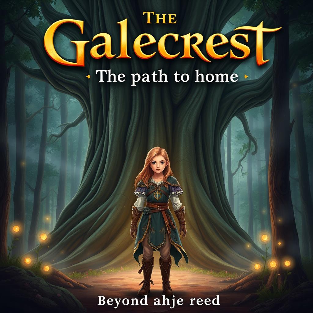 Create a mystical and adventurous cover image for 'The Galecrest: The path to home'
