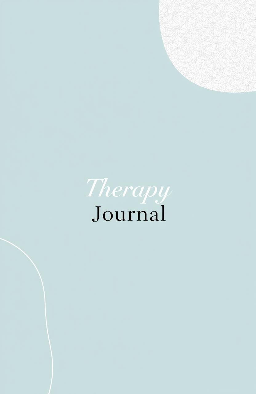 A sleek and modern therapy journal cover design featuring a minimalist aesthetic