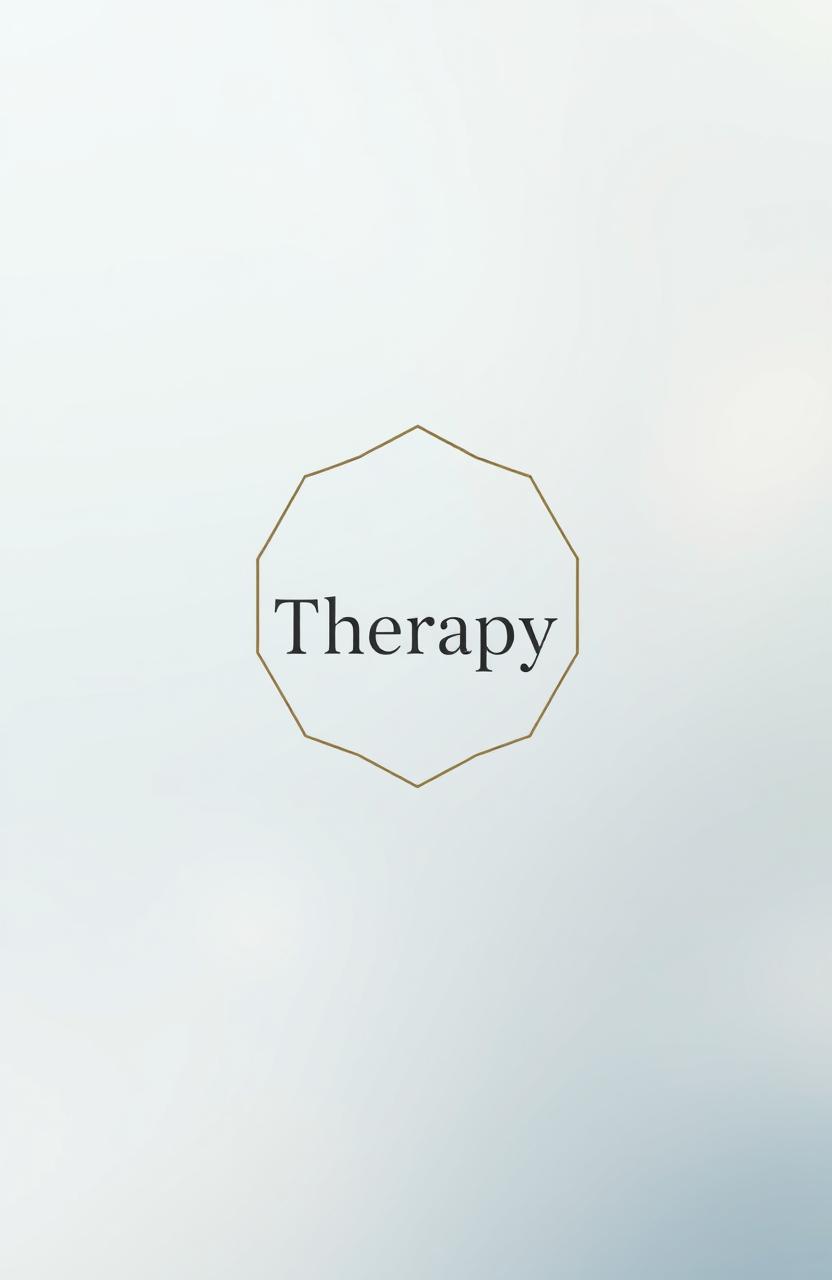 A sleek and modern therapy journal cover featuring a minimalist design