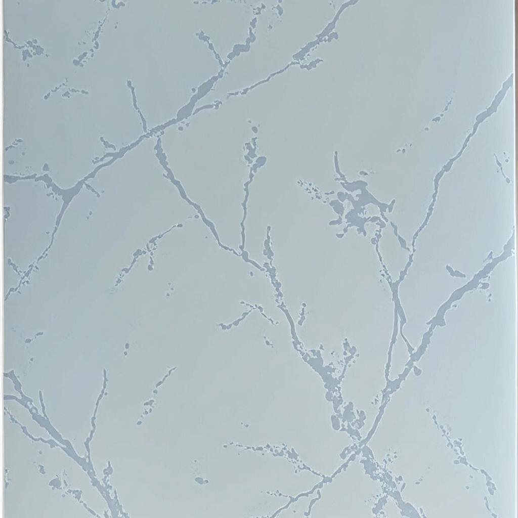 Elegant Blue and White Marble Stool