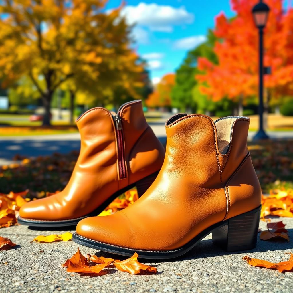 A pair of stylish and fashionable boots, designed for both comfort and elegance