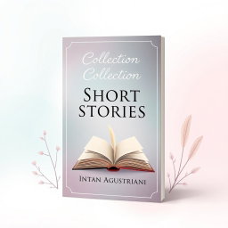 An elegant and eye-catching book cover for a collection of short stories by Intan Agustriani
