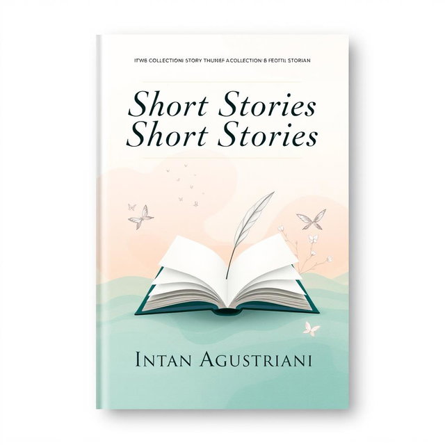 An elegant and eye-catching book cover for a collection of short stories by Intan Agustriani