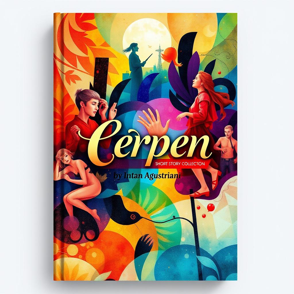 A beautifully illustrated cover for a short story collection titled 'Cerpen' by Intan Agustriani