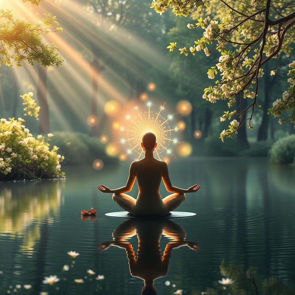 A serene and harmonious representation of the purification of spirit, soul, and body