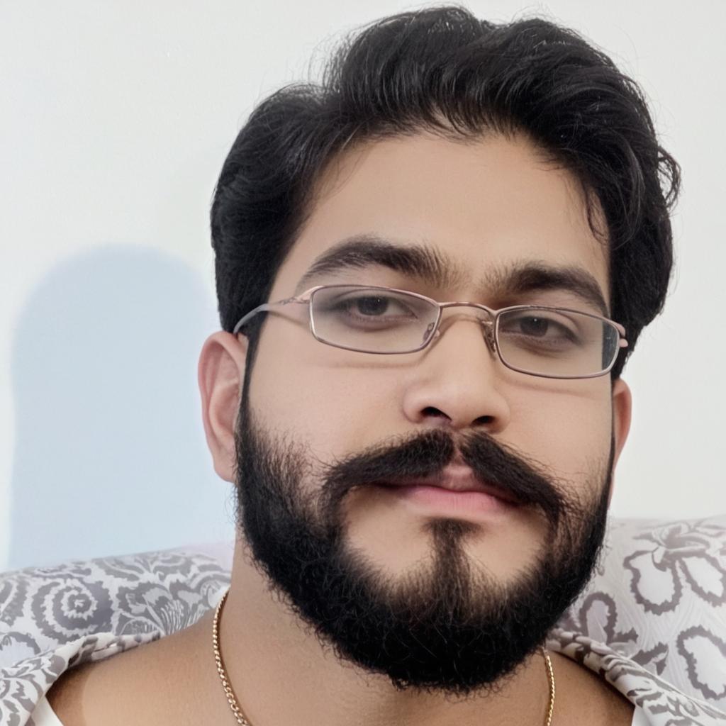 Cozy Reflections: A Bearded Man's Moment