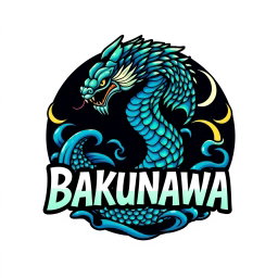 A stunning logo design featuring the Bakunawa, a mythical sea serpent from Filipino folklore