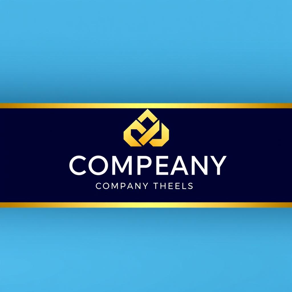 A sleek and modern design for a company agency, featuring an elegant logo at the center