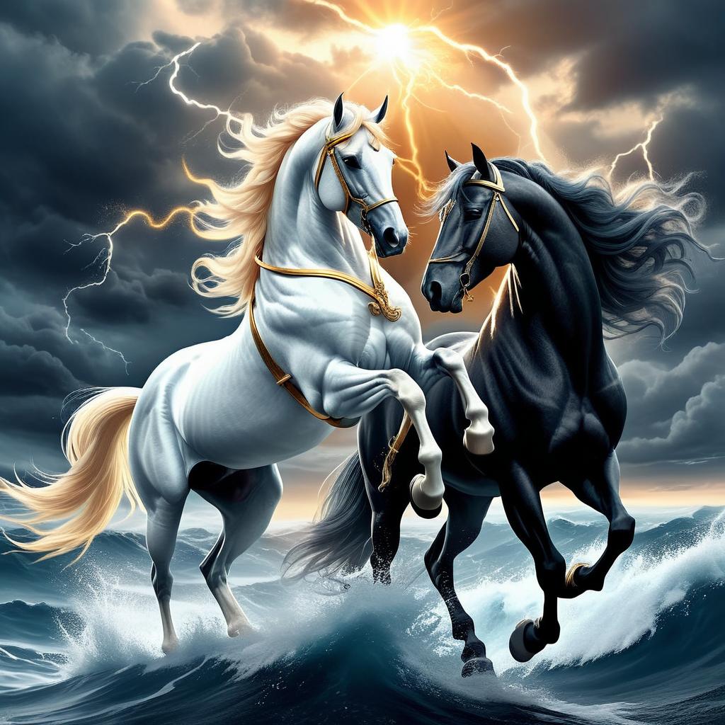Epic Unicorn Ride Across Stormy Seas
