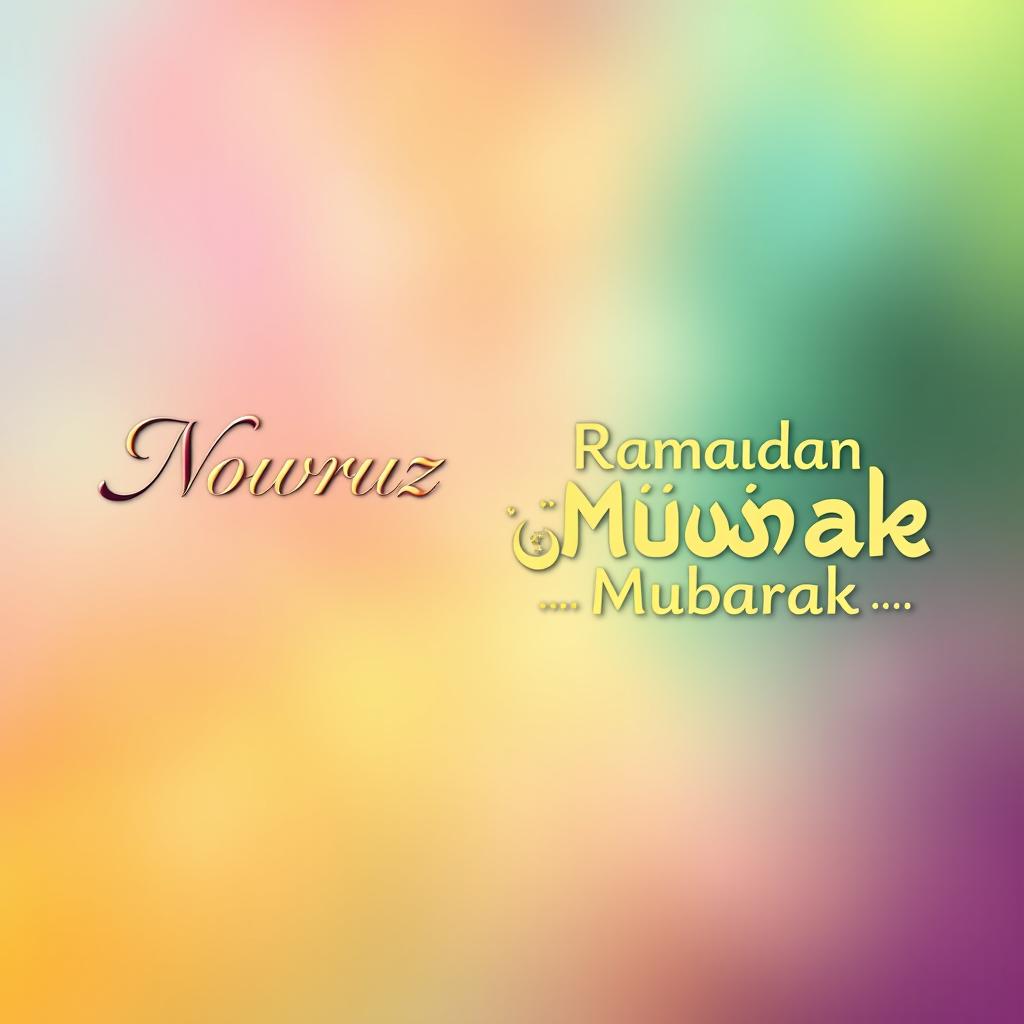 A beautifully designed background that features the text 'Nowruz' elegantly placed in the upper left corner of the page, utilizing a stylish, modern font