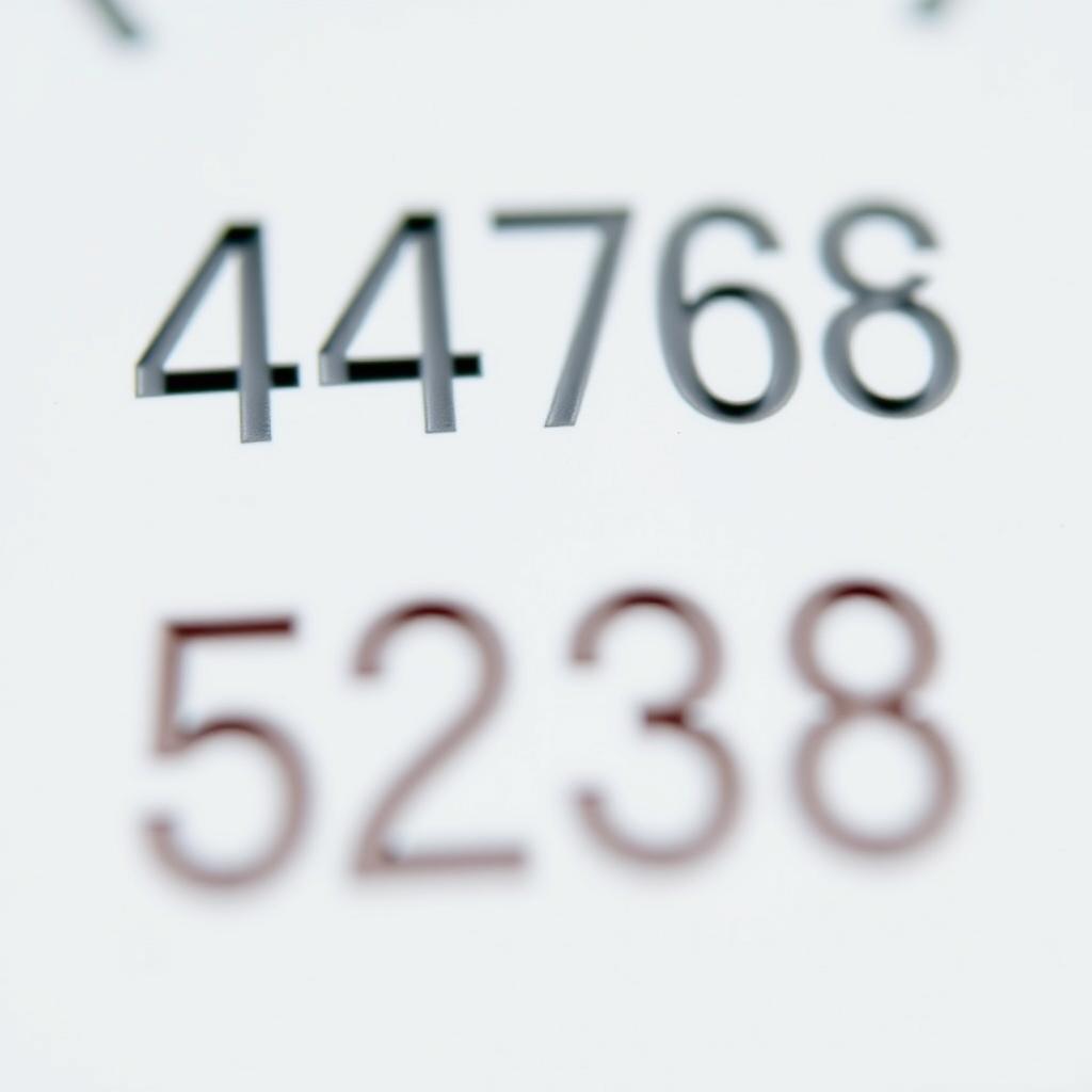 Bold Close-up: Modern Serial Numbers