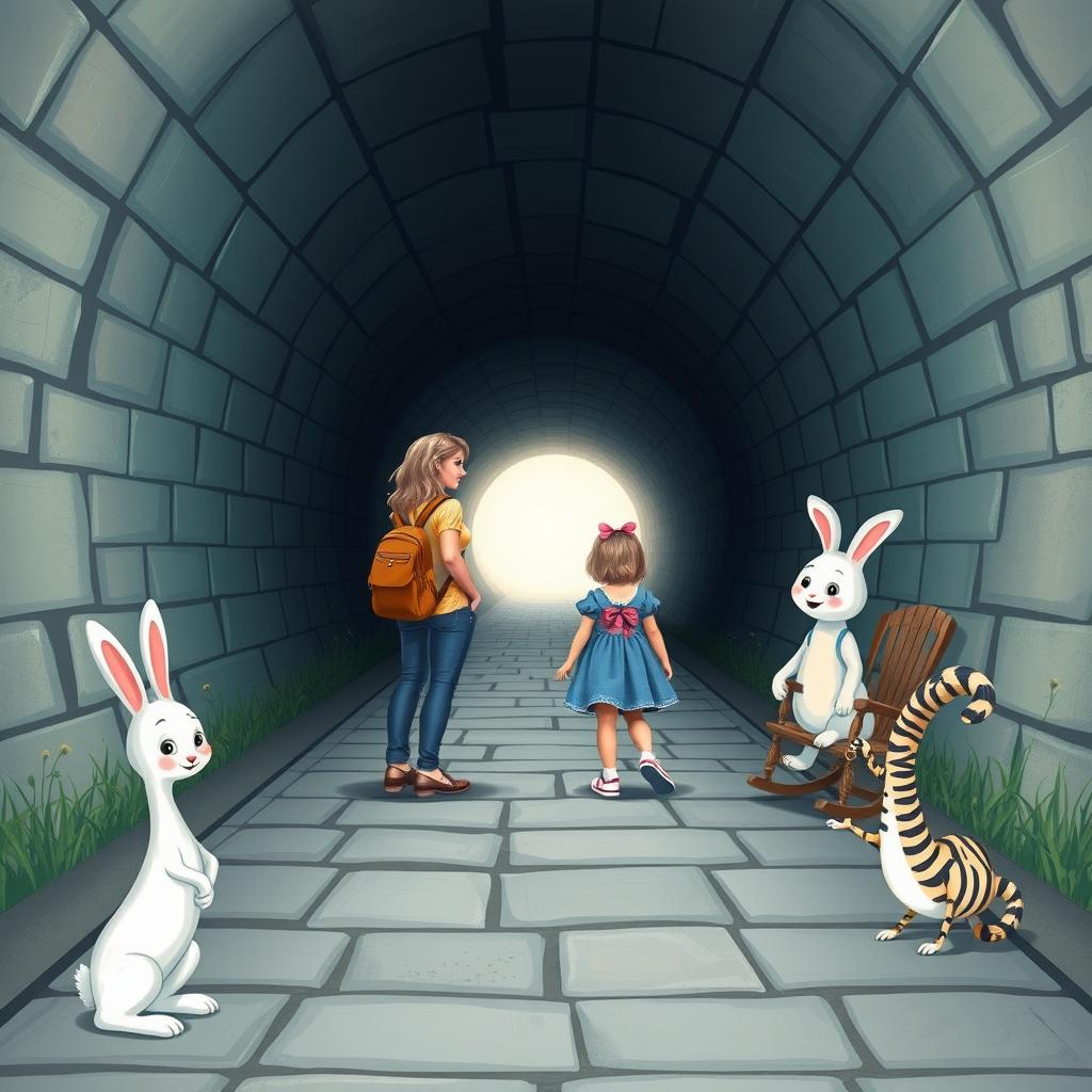 A book cover featuring a tunnel that occupies most of the cover, designed with a perspective that draws the reader's gaze towards the background, symbolizing life's journey