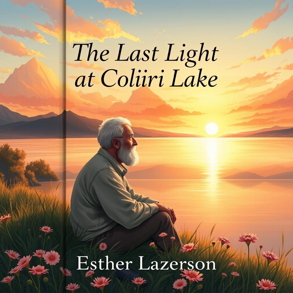A beautifully illustrated front cover for the book titled 'The Last Light at Colibri Lake' authored by 'Esther Lazerson'