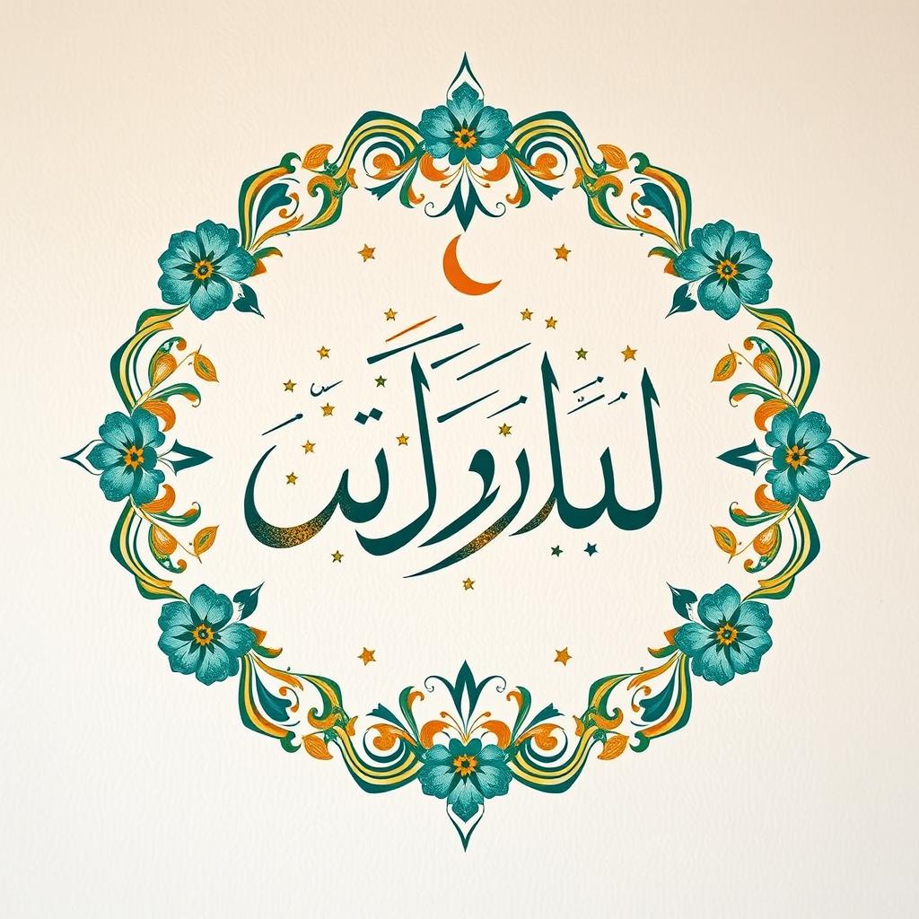 A serene and beautiful Islamic calligraphy art piece featuring the phrase 'بسم الله'