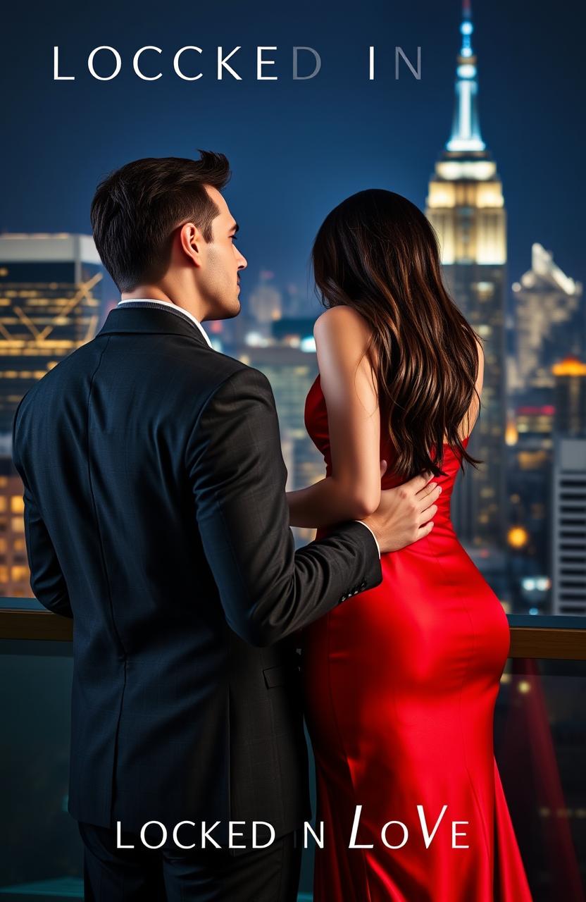 An Italian man with short dark hair and lightly tanned skin, dressed in a sophisticated suit, standing close to a woman who has long dark hair cascading down her shoulders