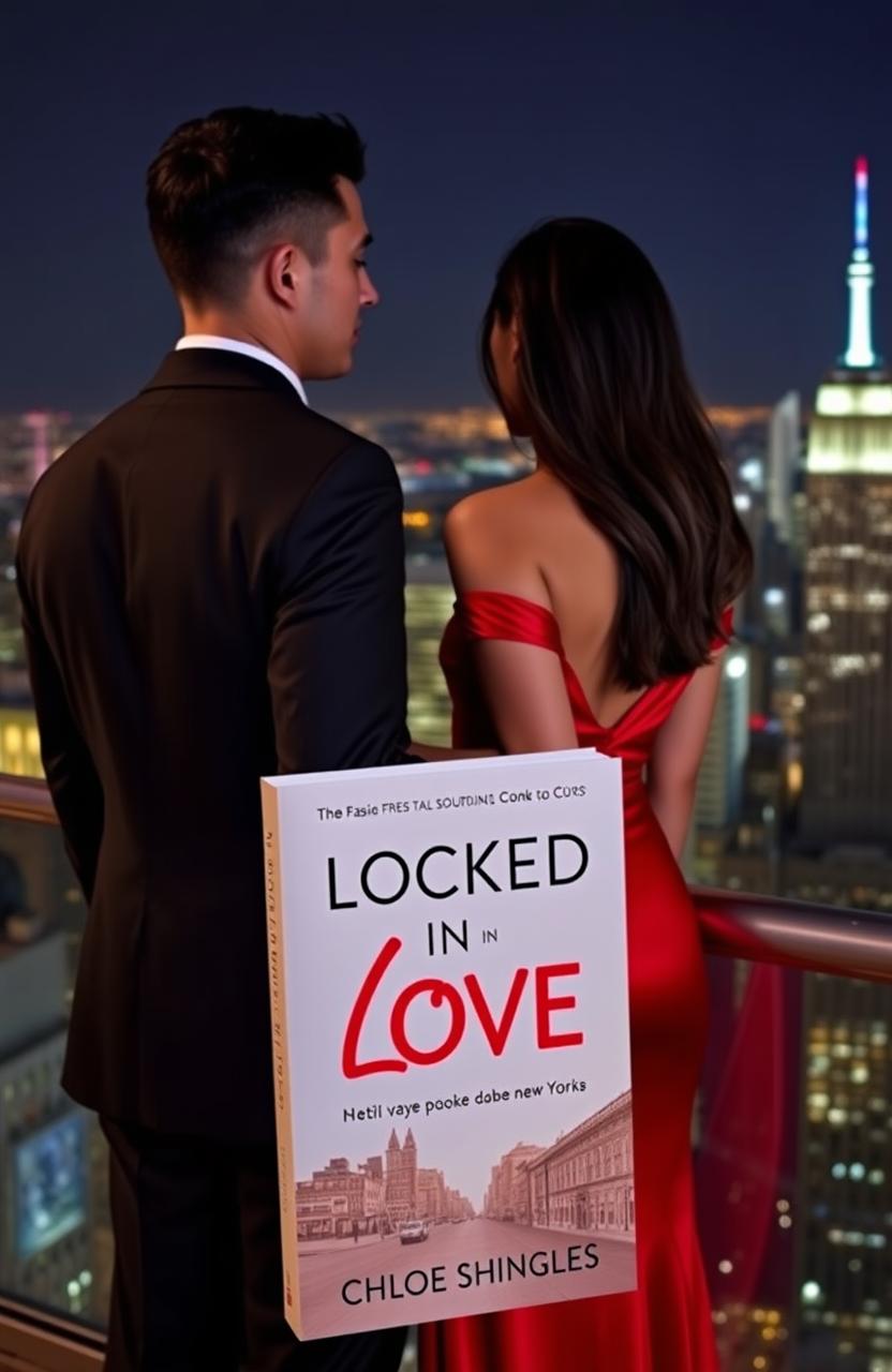An Italian man with short dark hair and lightly tanned skin stands next to a woman with long dark hair, who is wearing a form-fitting long red silk dress