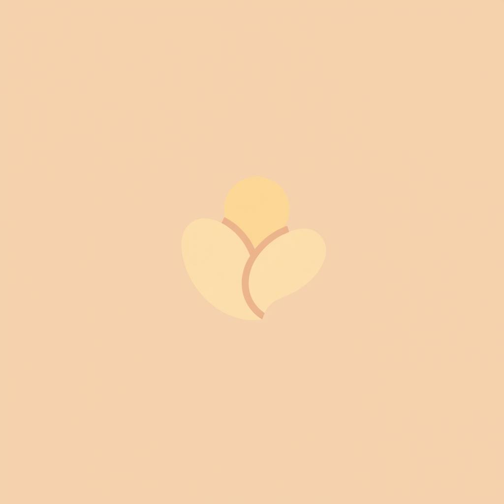 An abstract minimalistic logo design without text, emphasizing warmth, nostalgia, and the pleasure of enjoying simple moments