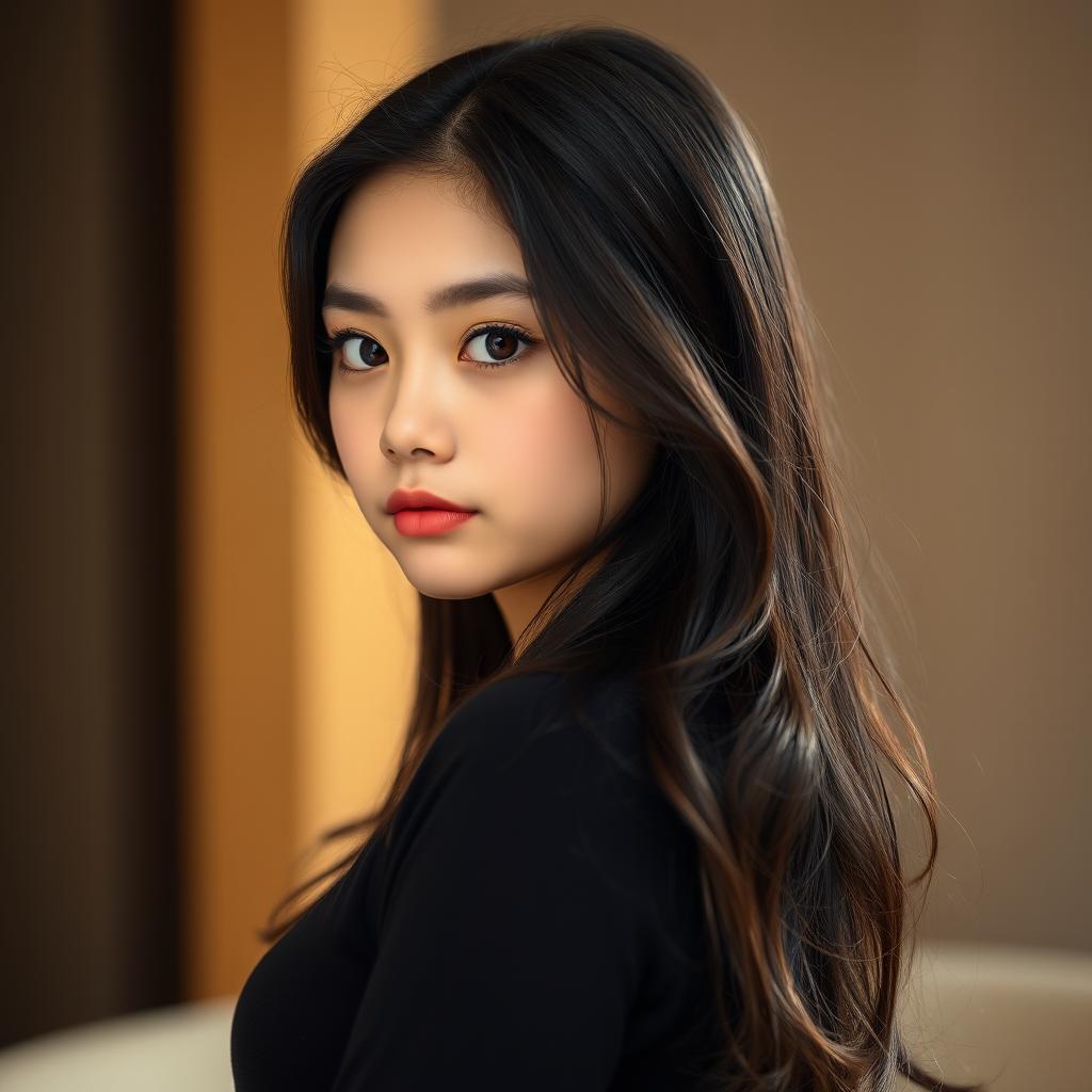 A portrait of a 16-year-old girl characterized by her unique features and personality