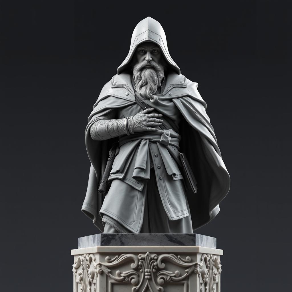 Majestic Marble Statue of Arno Dorian