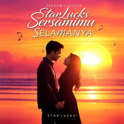 A vibrant and captivating album cover for the song 'BERSAMAMU SELAMANYA' by StarLucks