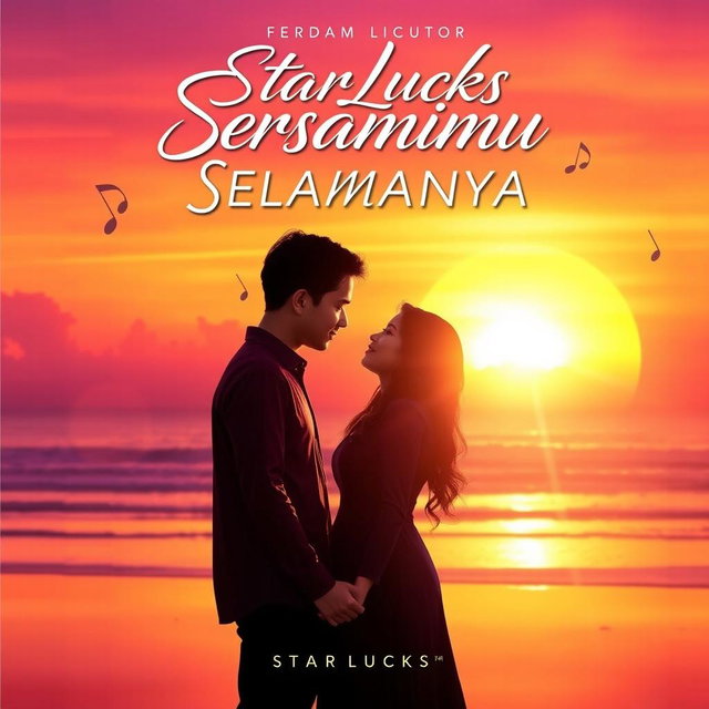 A vibrant and captivating album cover for the song 'BERSAMAMU SELAMANYA' by StarLucks