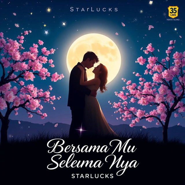 A captivating album cover design for the song 'BERSAMA MU SELAMA NYA' by StarLucks