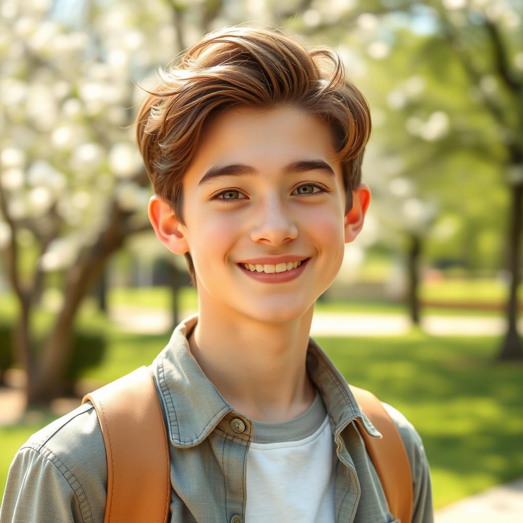 A cute, handsome young man who is not very tall