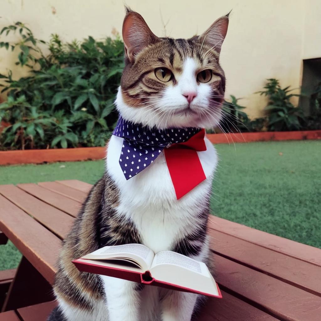 Charming Tabby: A Cat's Literary Adventure