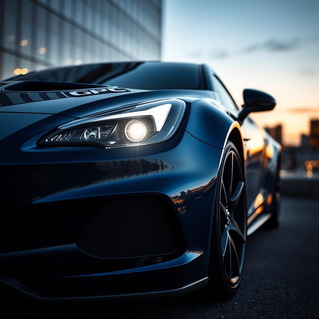 A striking close-up of an Opel OPC performance car, showcasing its aggressive styling and sporty features