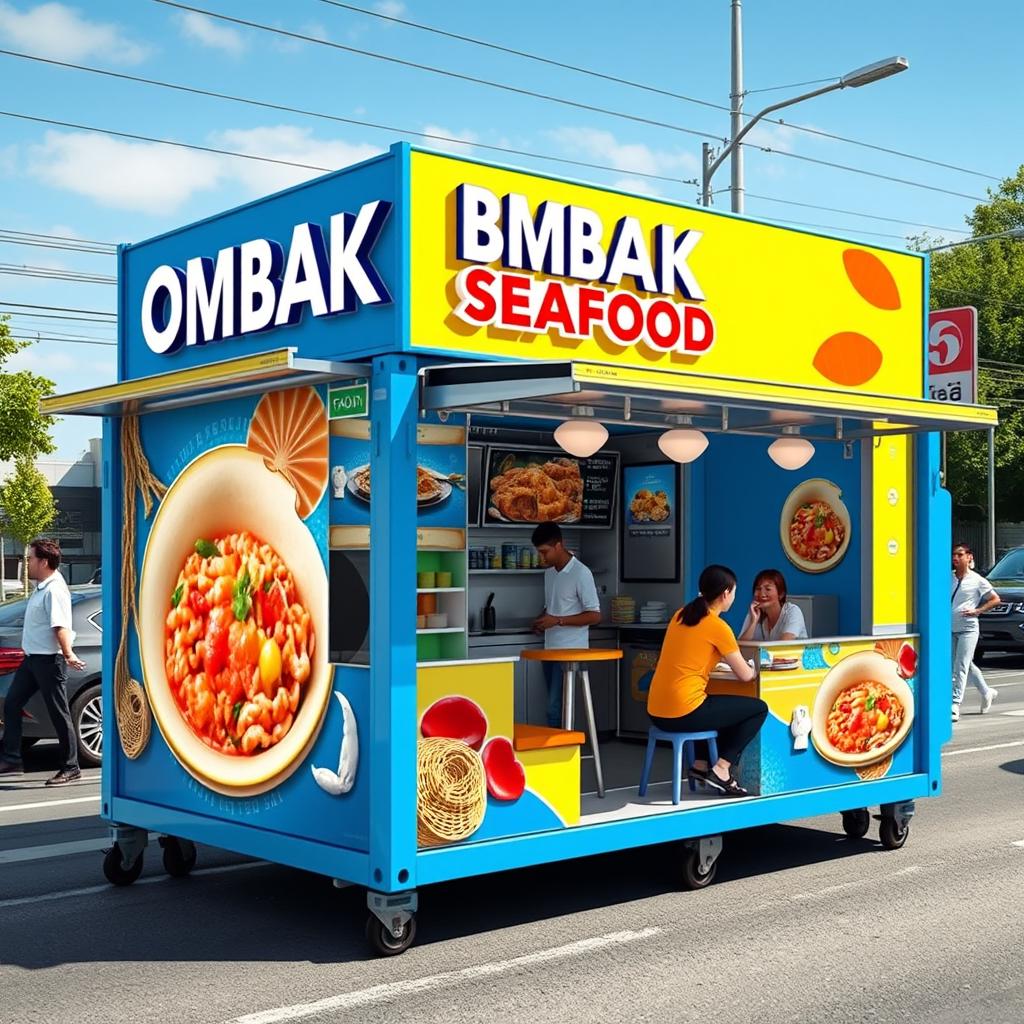 OMBAK SEAFOOD: Vibrant Food Container Booth