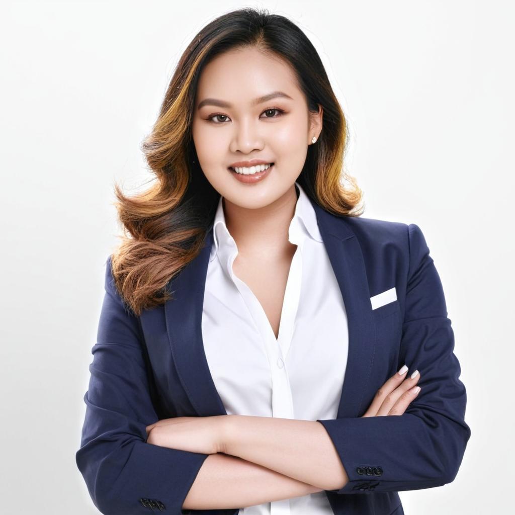 Empowered Elegance: Businesswoman in Blue Jacket