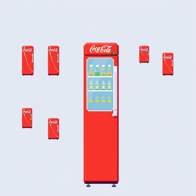 Coca-Cola Vending Machine Pixel Art Spritesheet