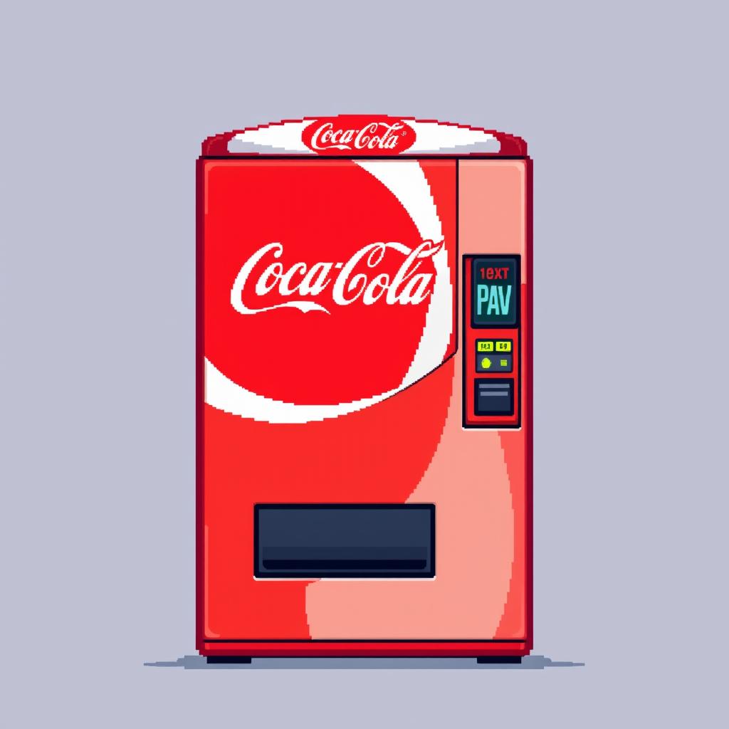 Coca-Cola Vending Machine Pixel Art Spritesheet