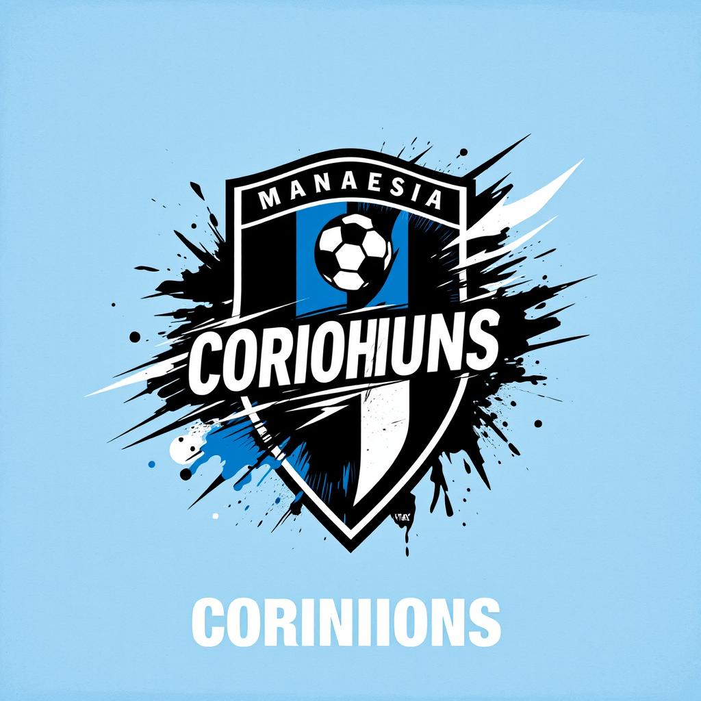 A striking artwork representing the Corinthians football club, illustrating a dynamic and intense scene