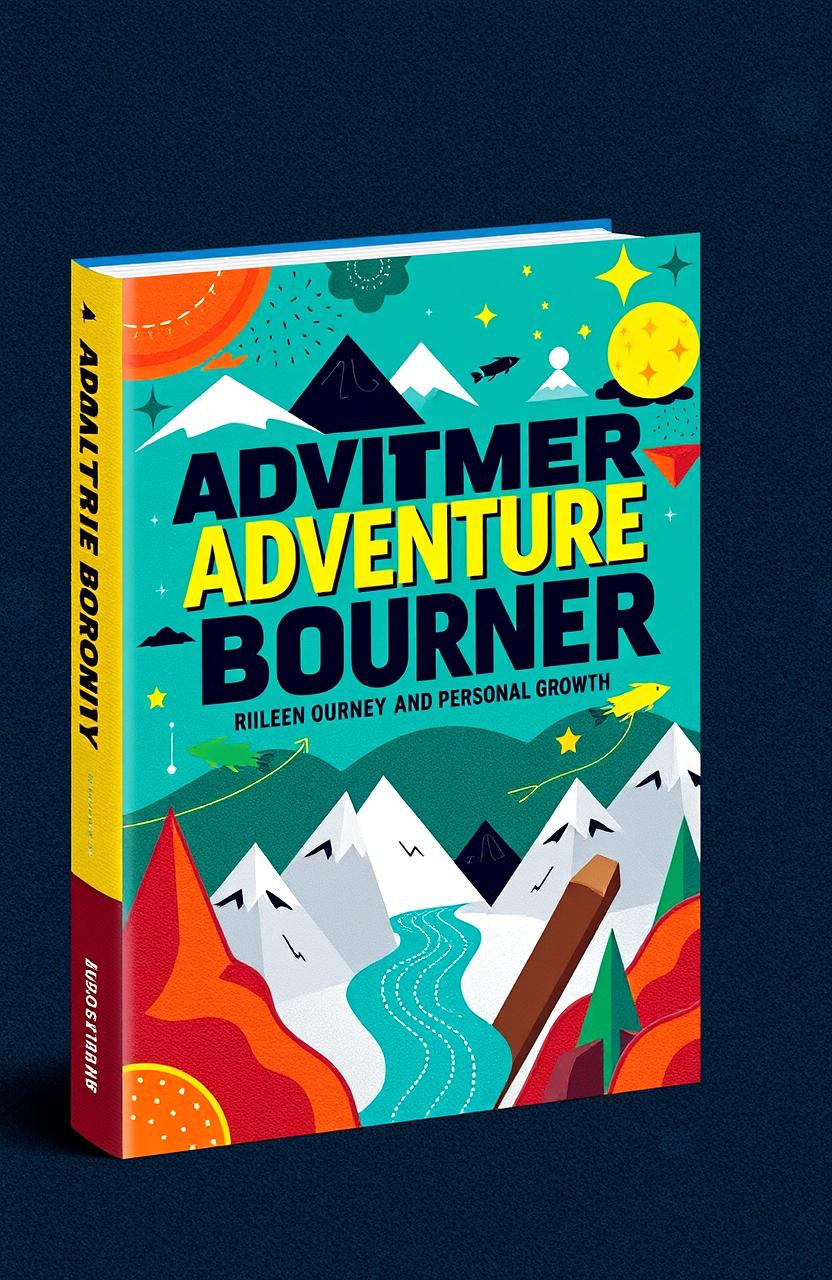 A bold and modern book cover design that is visually striking, embodying themes of adventure, discovery, and personal growth