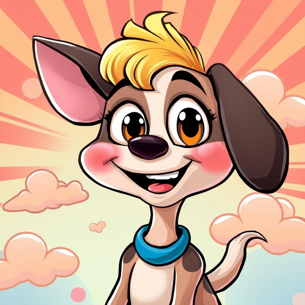 A professional cartoon design inspired by a real photo, showcasing a vibrant and whimsical style with exaggerated features and bright colors