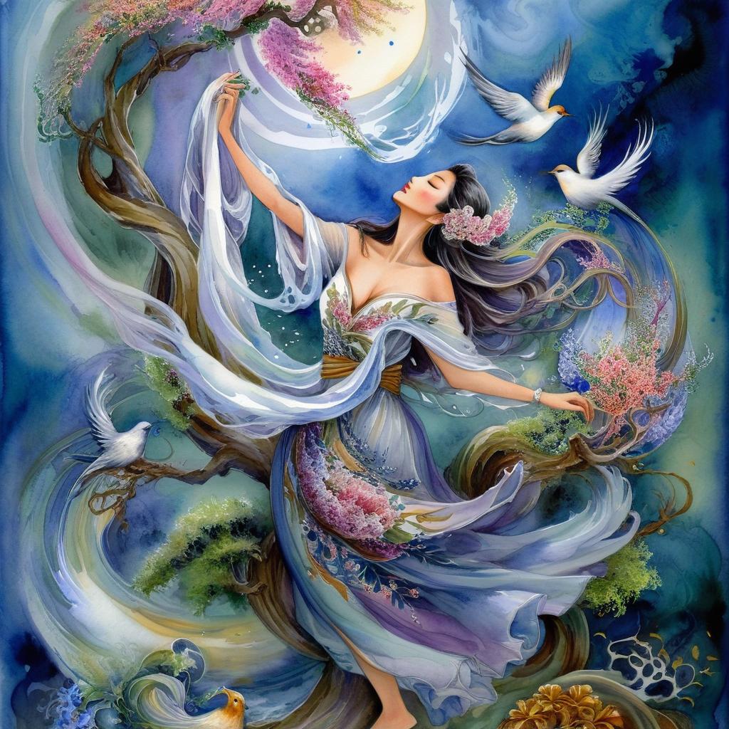 Enchanting Fairy Mermaid: A Moonlit Mythical Wonderland