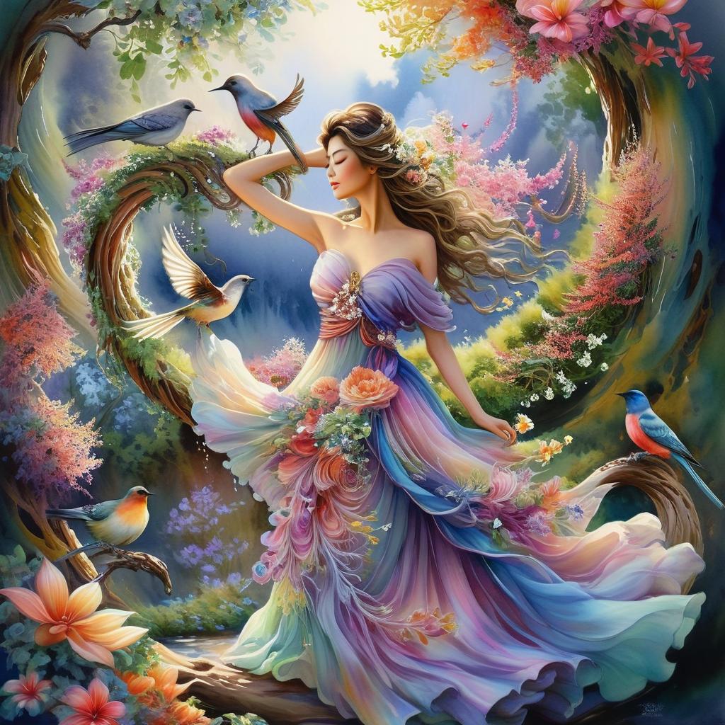Enchanting Fairy Mermaid: A Whimsical Art Scene