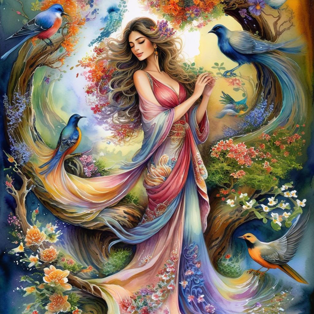 Enchanting Fairy with Bird-Like Features